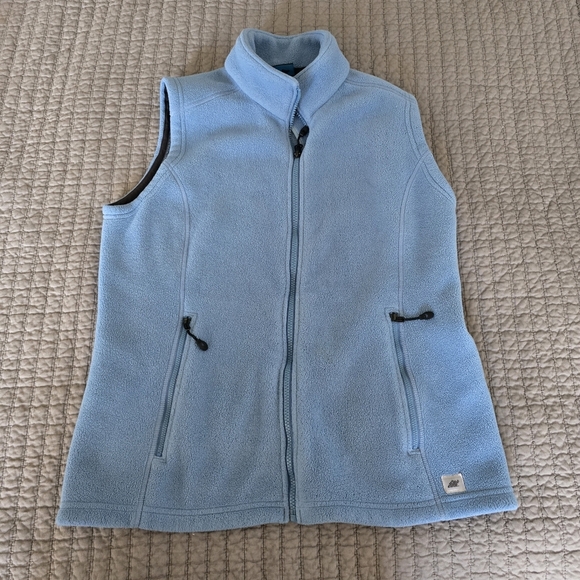 Women's Eastern Mountain Sports Light Blue Fleece Vest EUC Large - Picture 6 of 9